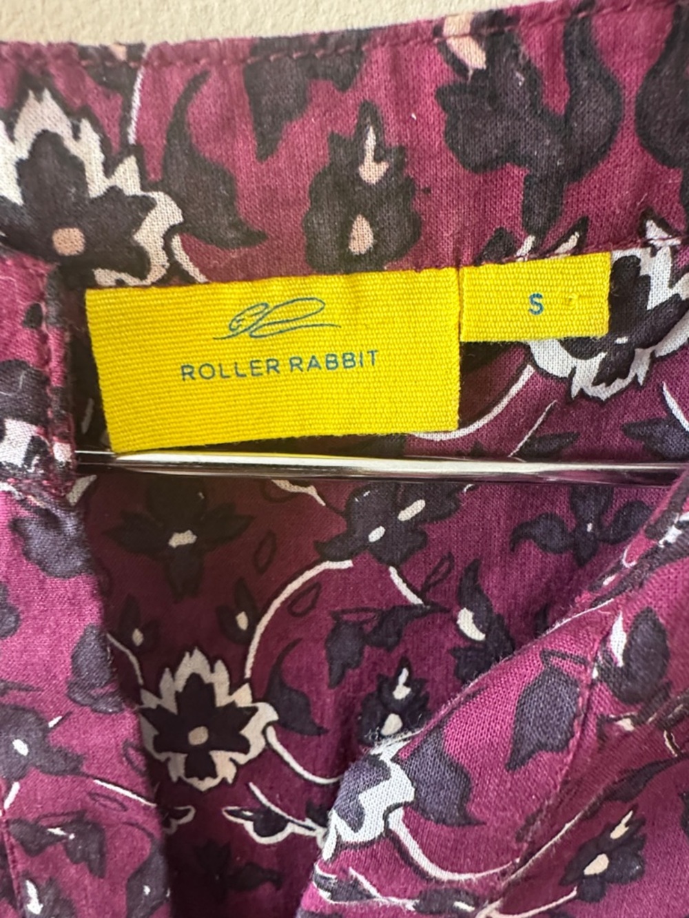 Roller Rabbit Plum Patterned Cap-Sleeve Tunic - Picture 2 of 3